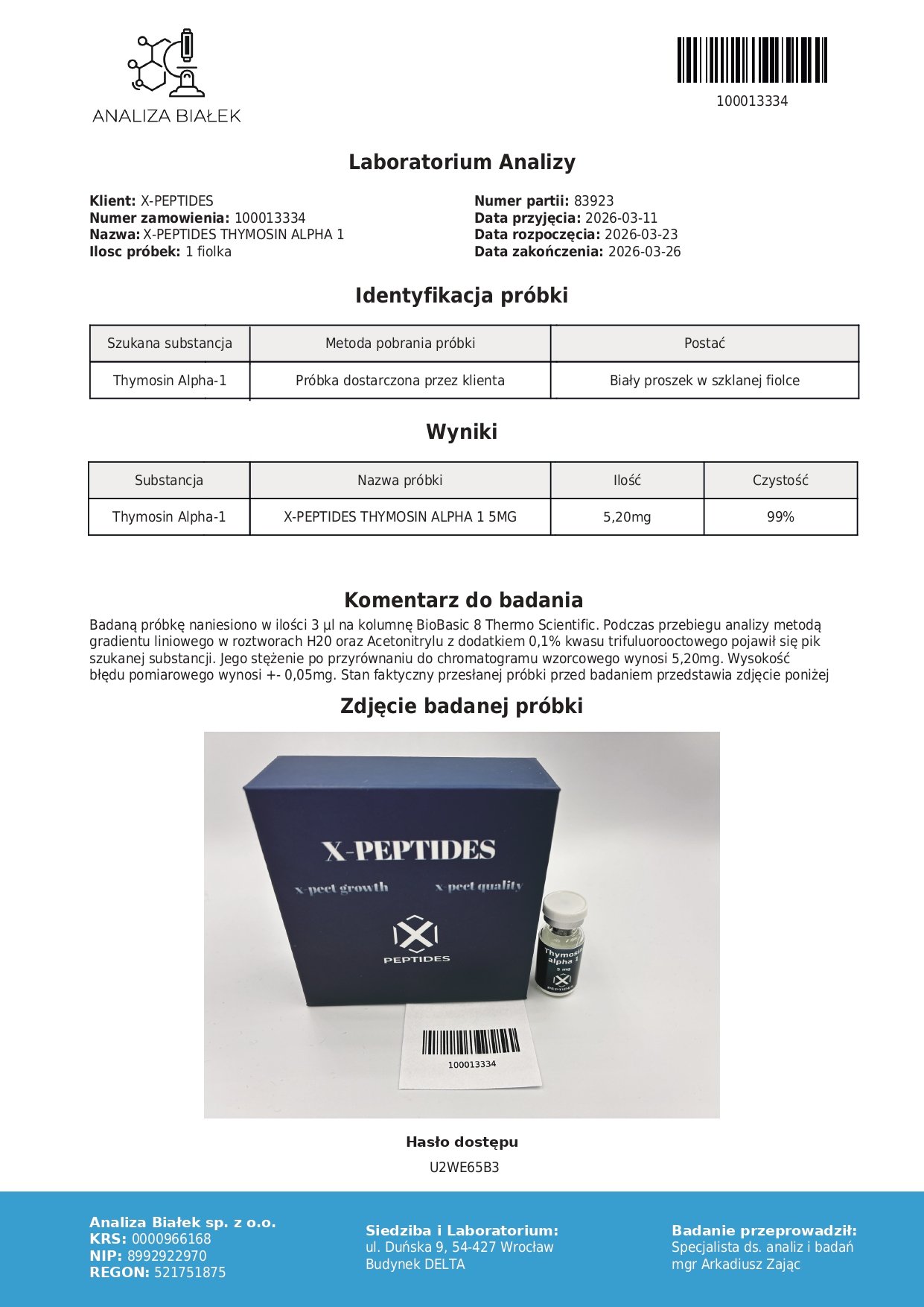 Thymosin alpha 1 5mg