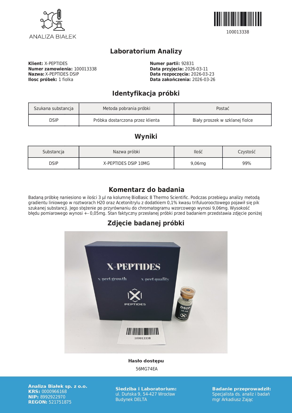 DSIP 10mg Delta Sleep-Inducing Peptide